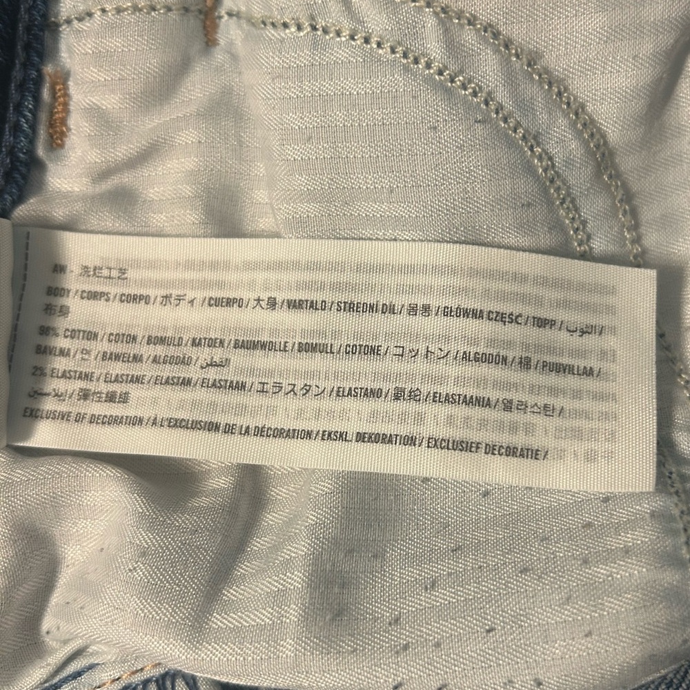 Hollister Blue Patchwork Curvy High Rise Mom Jeans - Picture 4 of 9